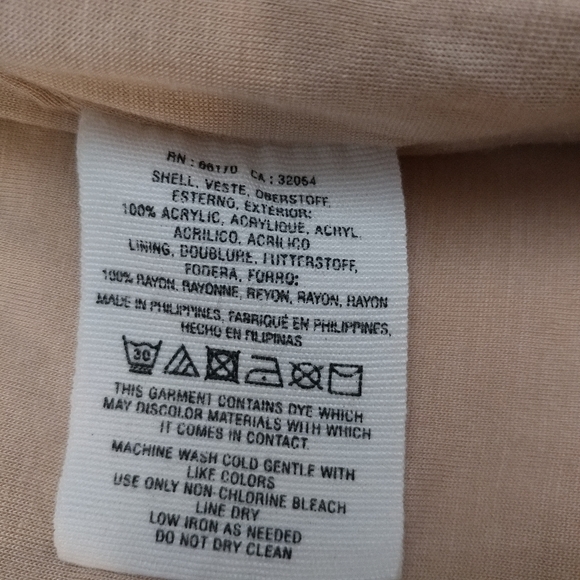 Pink and Tan Sherpa teddy coat by Anthropologie. - Picture 5 of 15